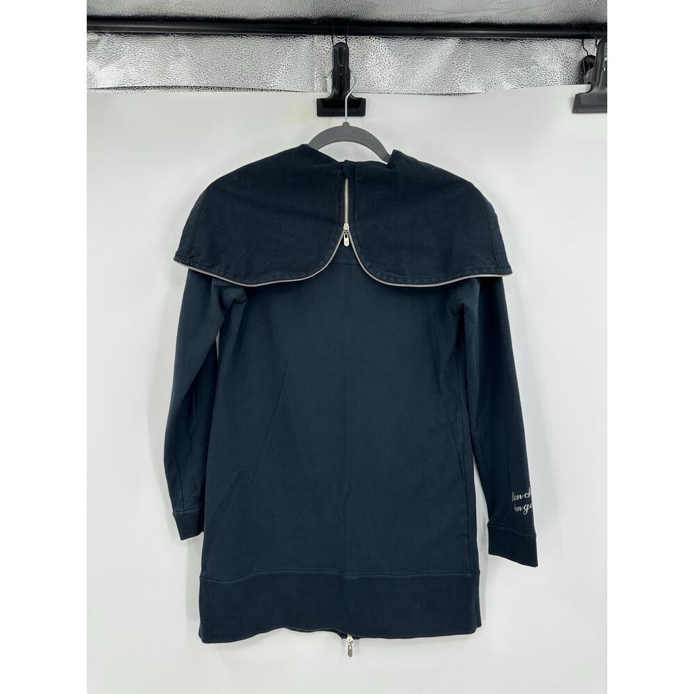 Y2K BCBGmaxazria Women’s L Full Zip Hoodie Jacket Blinds Rhinestone Black - Picture 9 of 13